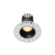 встраиваемый потолочный светильник черный с холодным светом