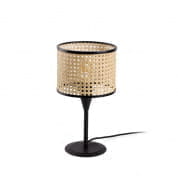 64317-47 Faro MAMBO Black/rattan mini table lamp настольная лампа черный