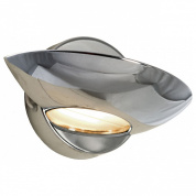накладной светильник с асимметричным корпусом и отражателем серого цвета