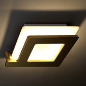 04601OSDHXXBB Elesi luce Like Q AP S LED квадратный настенный светильник белый; латунь