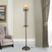 торшер с декоративной чашей и патинированной стойкой