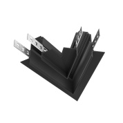 угловой элемент черного цвета для встроенной магнитной трековой системы 23mm Exility