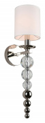 бра с тканевым абажуром серебристая
