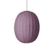 KWH65 BU LED Made by Hand Knit-Wit Подвесной светильник с овальным текстильным абажуром бордового цвета