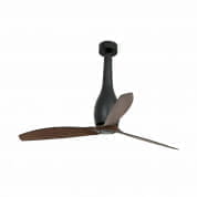 32004WP Faro ETERFAN Matt black/wood ceiling fan with DC motor SMART люстра-вентилятор матовый черный