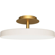 потолочный светильник с плоским плафоном жемчужного оттенка