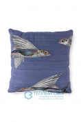 Embroidered Flying Coral Fish Decorative Pillow аксессуар Moooi