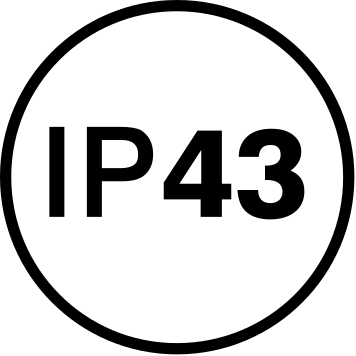 IP43 ingress protection rating