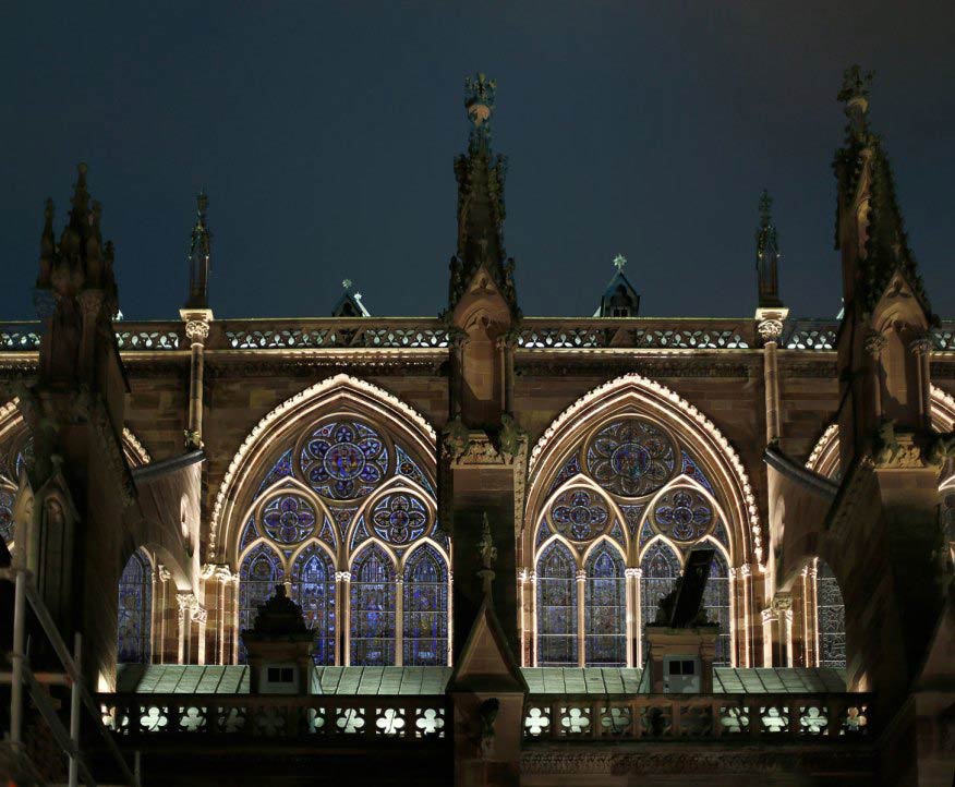 Архитектурное освещение: Страсбургский собор