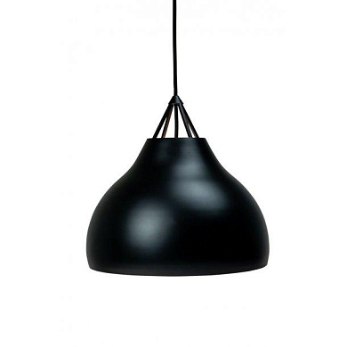 подвесной светильник с каплевидным металлическим плафоном чёрного цвета