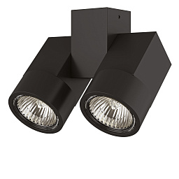 051037 Lightstar Illumo X2 двойной светильник на штанге с поворотными прожекторами черный