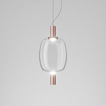 RIFLESSO SUSPENSION 2 КРИСТАЛЛ ПРОЗРАЧНЫЙ МАТОВЫЙ МЕДНЫЙ 2 L3310 CE