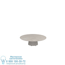 СТОЛ CONIX КРУГЛЫЙ Ø 120 СМ НИЗКИЕ НОЖКИ ДЛЯ ГОСТИНОЙ БЕТОН ЦЕМЕНТ СЕРЫЙ - СТОЛЕШНИЦА CERAMIC CEMENTO LUMINOSO Royal Botania