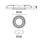 QS37 Blade R downlight iGuzzini Frame Ø 125 - Wide Flood beam - LED