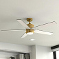 56" Brahm Fan Natural Brass люстра-вентилятор 300044NBR Kichler — фото 5