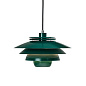 6447 Ejka Dyberg Larsen Подвесной светильник с многослойным плафоном, тёмно-зелёный — фото 1