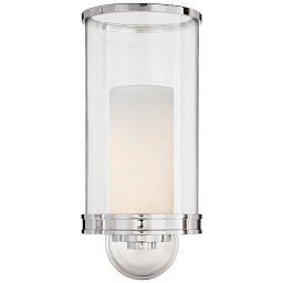 EU-RL2530 Visual Comfort Modern настенное бра с цилиндрическим стеклянным плафоном и внутренним матовым рассеивателем