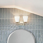 Cosabella 15" 2 Light Vanity Light with Cosabella 15" 2 Light Vanity Light with Satin Etched Case Opal Glass Polished Nickel настенный светильник 55091PN Kichler — фото 2