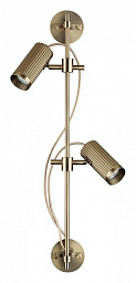 7013/2W Odeon Light Manchester двухплафонное настенное бра латунного цвета
