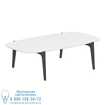 СТОЛИК TEA TIME 120X65CM АНТРАЦИТОВЫЙ КЕРАМИЧЕСКИЙ БЕЛЫЙ Royal Botania