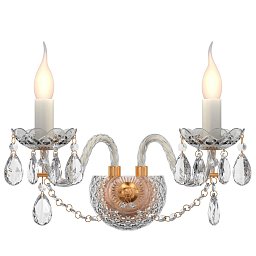 Бра Favourite Simone 1736-2W — хрустальное бра на два стеклянных рожка с подвесками