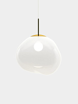 Подвесной светильник Tom Dixon Melt Opal Medium - Опаловый полированный Поликарбонат с Золотой фурнитура