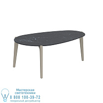 СТОЛИК TEA TIME 100X60CM H40 SAND CERAMIC NERO MARQUINA Royal Botania