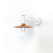 Montana N° 2; Clear glass E27 105W - Lacquered copper dome; White