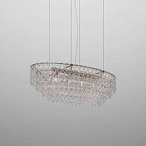 MINIGIOGALI ПОДВЕСКА OV1 КРИСТАЛЛ ПРОЗРАЧНАЯ МАТОВАЯ БРОНЗА 1 E27 CE