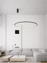 Triac Dimmable Sandy Black Aluminium & Acrylic LED 59 Watt 220-240 Volt 2144Lm 3000K IP20 D: 100 H: 200 cm
