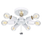 Потолочный светильник Fletcher Flush Elstead DL-FLETCHER34-7LT-IV-PC полированный хром и абажур цвета слоновой кости — фото 2