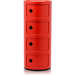0498510 Kartell Componibili комод с четырьмя отделениями круглый пластиковый