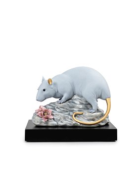 Фарфоровая статуэтка крысы из китайского зодиака The Rat Lladro, лимитированная серия 01009122