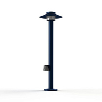 Kerlouan N° 4; Polycarbonate E27 105W Plug; Steel blue