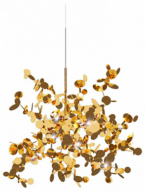 подвесной светильник с золотистыми декоративными элементами