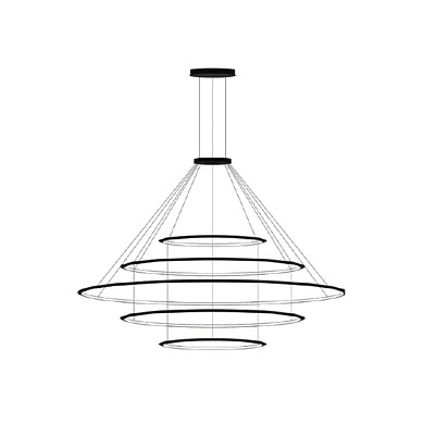 CF4E-00W9AZRU05 подвесной светильник Leds C4 Circular Outward 5 Rings (ø1200 ø2000 ø3000 ø2000 ø1200) черный