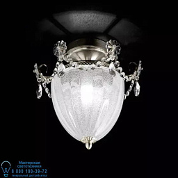 6957/P102 MM lampadari Rugiada потолочный светильник с куполообразным плафоном из прозрачного стекла и хрустальными подвесками