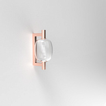 Настенный светильник RIFLESSO P CRYSTAL, прозрачный, матовый, медный, 2 L23CC CE
