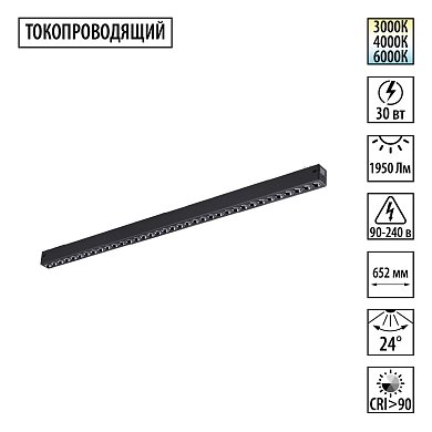 Однофазный трековый светильник Novotech Vector 359934