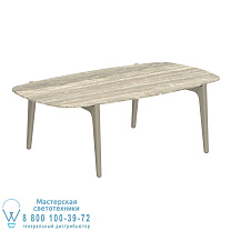 СТОЛИК TEA TIME 120X65CM H40 ПЕСОК КЕРАМИЧЕСКИЙ ТРАВЕРТИН Royal Botania