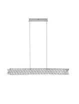 Triac Dimmable Clear Crystal & Nickel Metal Base LED 28Watt 220-240Volt 1960Lm IP20 3000K L:99.5 W:6 H:210 cm