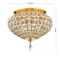 DL 7-478/3/340 gold Oriental Orion кристальная потолочная люстра — фото 6