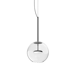 CA092DBBWDI Linea Light Group Cristalbolla подвесная люстра с прозрачным стеклянным плафоном и чёрным держателем