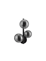 Smokey Glass Matt Black Metal LED G9 3x5 Watt 100-240Volt IP20 Bulb Excluded L: 23 W: 19 H: 32 cm