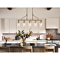Everett 42" 5 Light Linear Chandelier Natural Brass люстра 52379NBR Kichler — фото 3