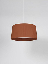 GT5: LAMPSHADE: TERRACOTTA RAW COLOR RIBBON. CABLE: BLACK, M