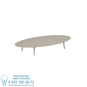 STYLETTO LOW LOUNGE TABLE 250X130CM ALU LEGS ГРИБНАЯ КЕРАМИЧЕСКАЯ СТОЛЕШНИЦА ЖЕМЧУЖНО-СЕРЫЙ Royal Botania