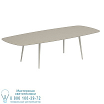 STYLETTO СТАНДАРТНЫЙ ОБЕДЕННЫЙ СТОЛ 300X120CM АЛЮМИНИЕВЫЕ НОЖКИ С ГРИБОВОЙ КЕРАМИЧЕСКОЙ СТОЛЕШНИЦЕЙ ЖЕМЧУЖНО-СЕРЫЙ Royal Botania