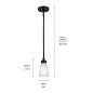 Erma 4.25" 1 Light Mini Pendant Black подвесной светильник 52444BK Kichler — фото 7