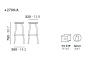 Babila Барный табурет из ясеня с алюминиевой подножкой Pedrali 2706 — фото 2
